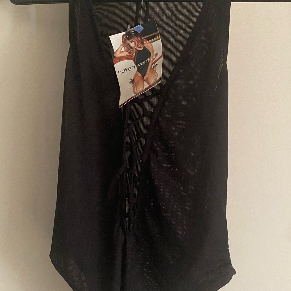 Sheer bodysuit black